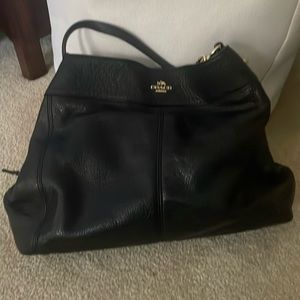 large coach bag real leather